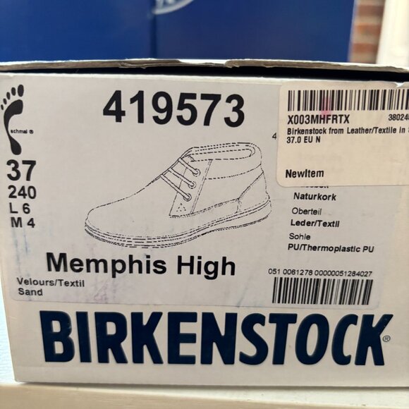 NIB | Birkenstock Memphis High Lace Up Tan Sand Narrow Width EU 37 - Picture 8 of 8